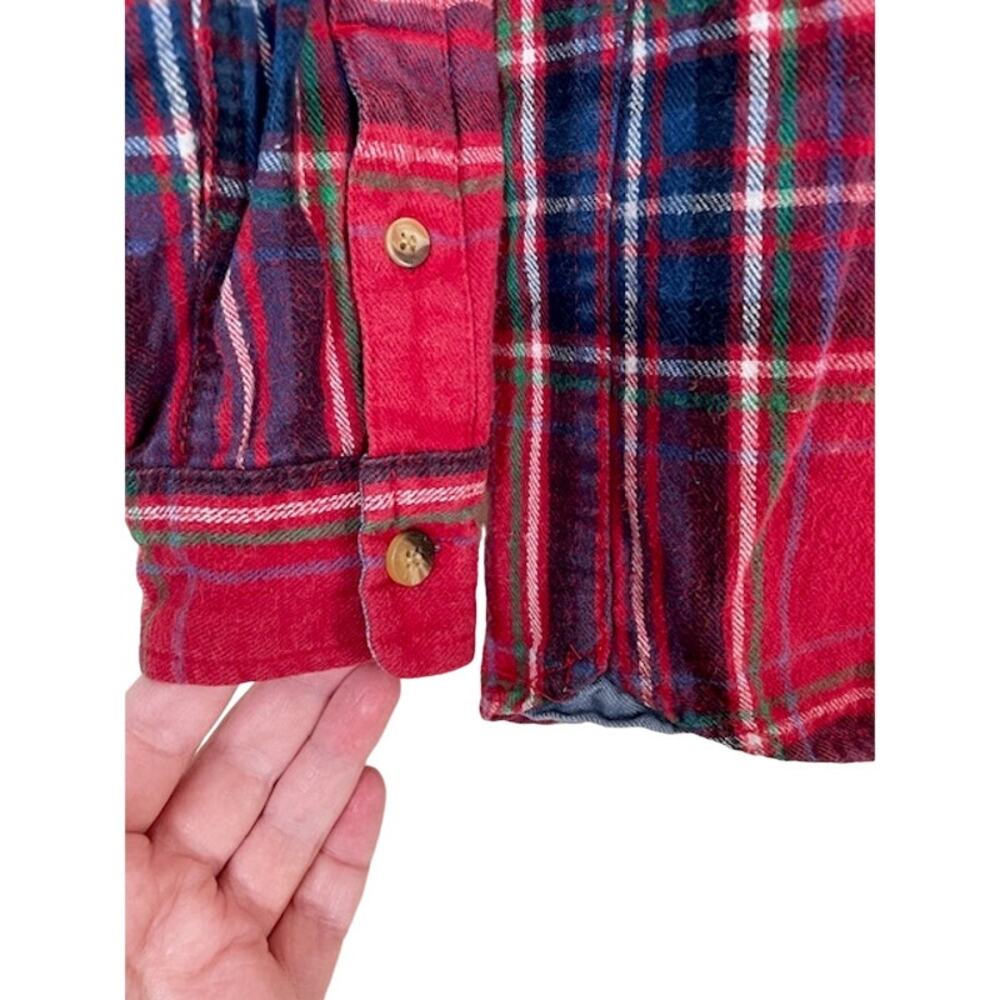 Madewell x Penfield Classic Slim Flannel warm cozy layers red blue plaid pockets - Picture 8 of 13